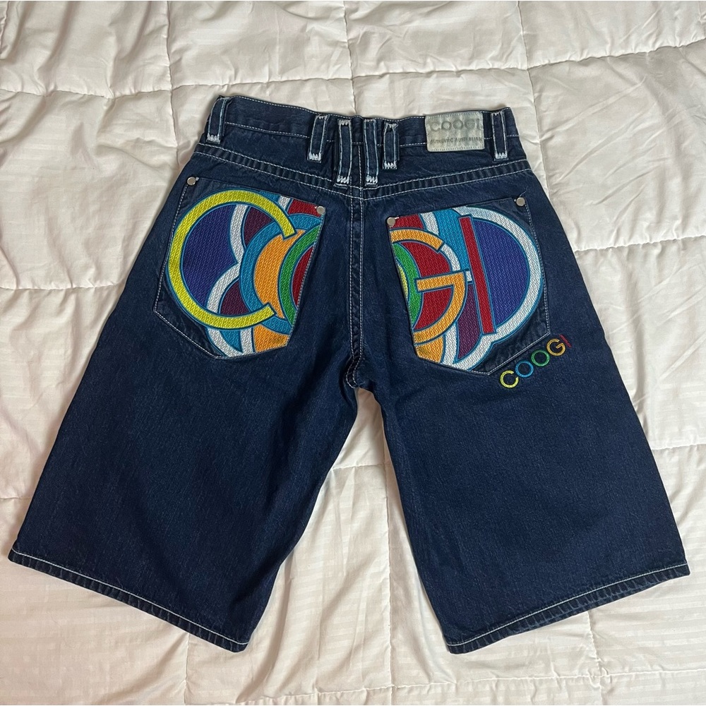 COOGI Jean Embroidered Denim Shorts Size 32
